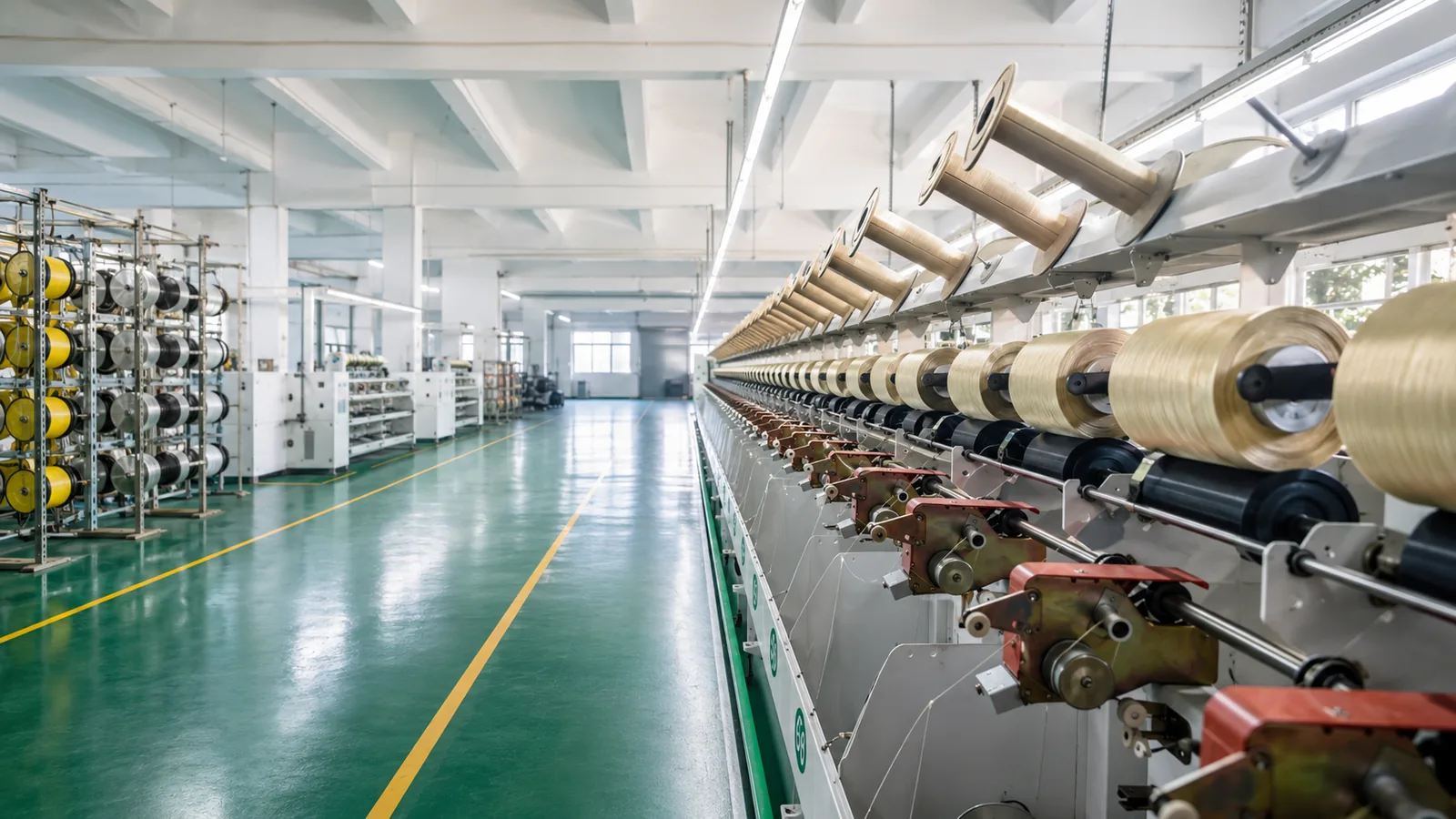 Winding Machine Detail at a manufacturing facility